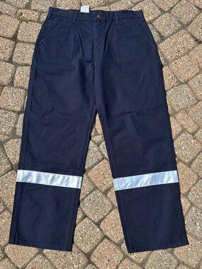 NWT Carhartt B11 Midnight Navy Canvas Work Pants 36x32 NEW